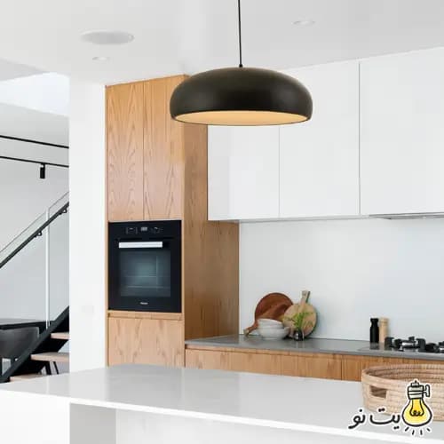 چراغ آویز مدرن طلق دار 3 لامپ — تصویر ۵
