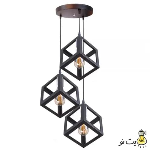 لوستر آویز مدرن مکعبی