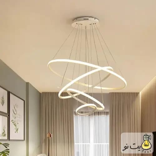 لوستر مدرن چهار حلقه دایره