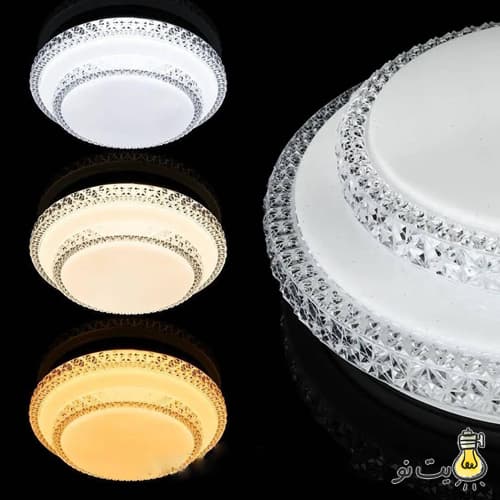 چراغ سقفی دو طبقه کریستالی — تصویر ۳