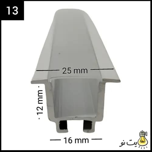 چراغ خطی لاینر توکار برش 1.6 سانت فنردار – عمق 1.6 سانت — تصویر ۲