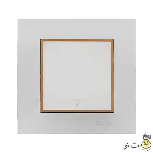 کلید و پریز ویرا مدل امگا سفید طلا سفید
