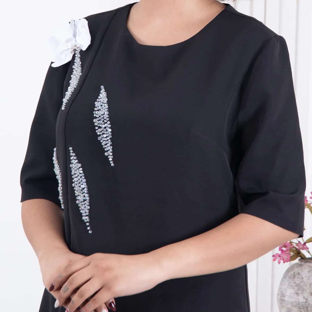 پیراهن استین کوتاه مروارید گل TAFFETA — تصویر ۶