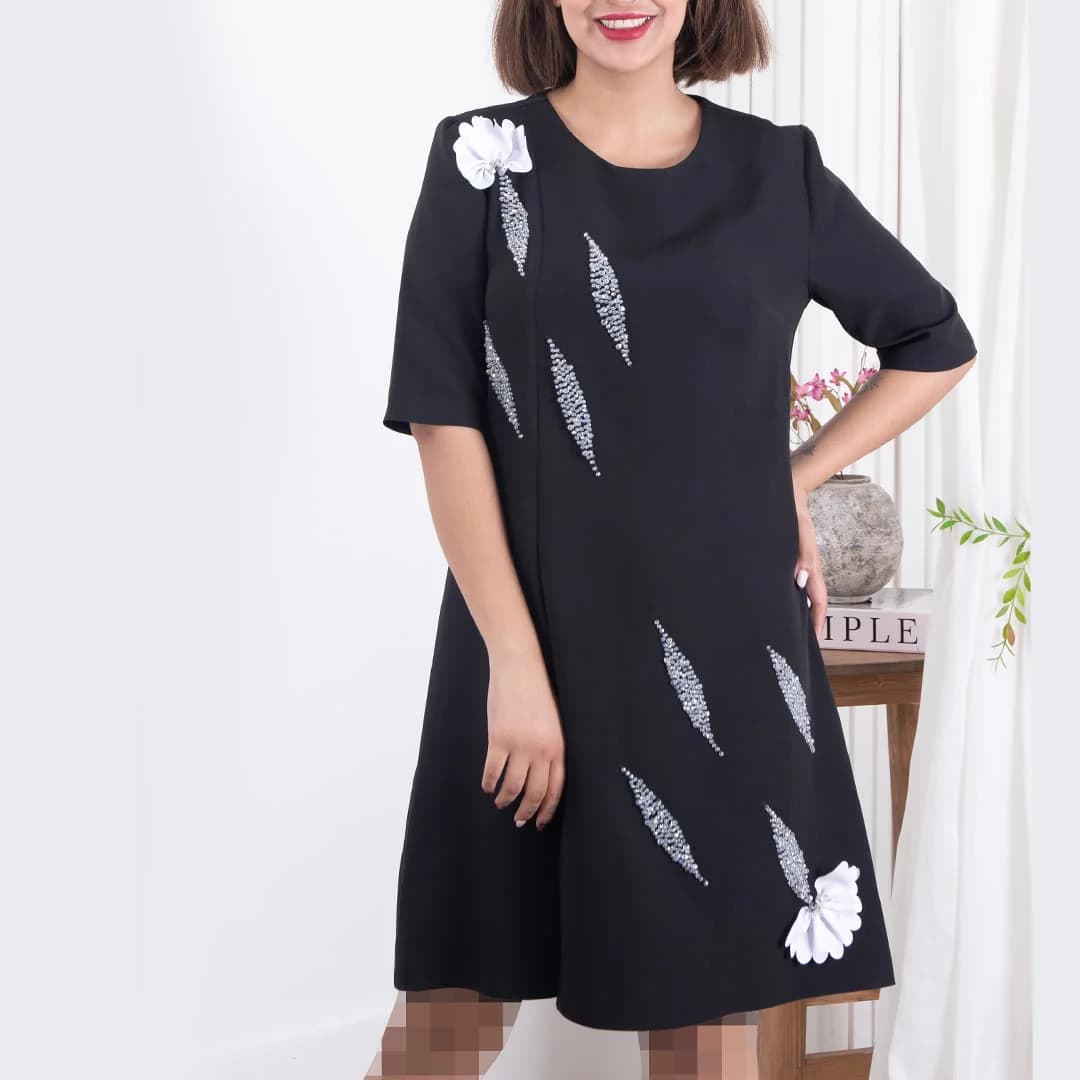 پیراهن استین کوتاه مروارید گل TAFFETA — تصویر ۲