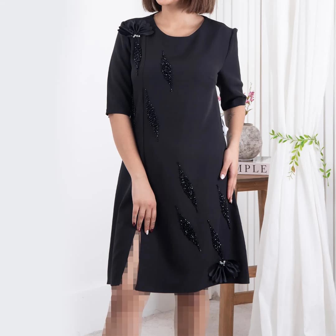 پیراهن استین کوتاه مروارید گل TAFFETA — تصویر ۵