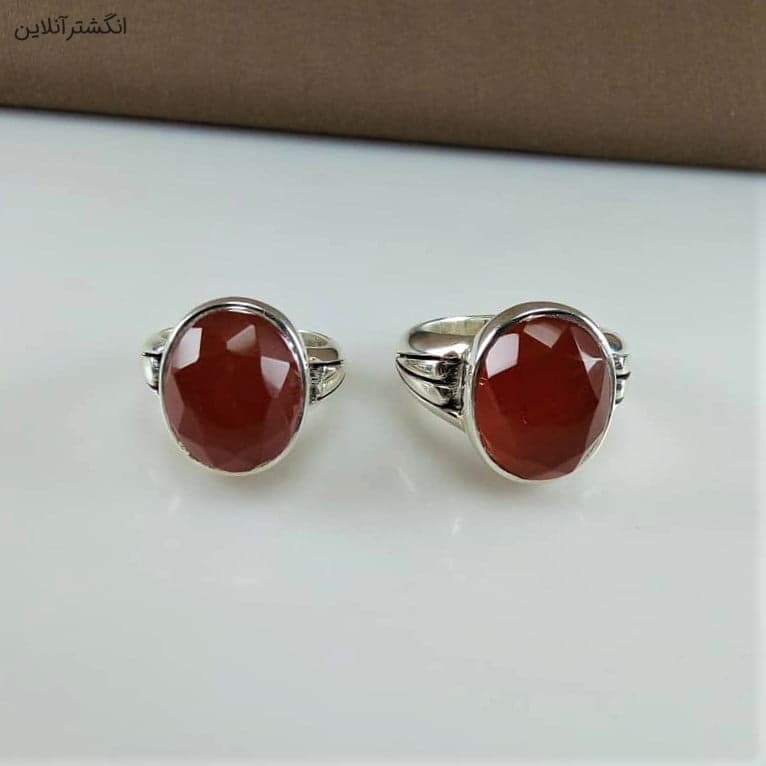 انگشتر ست عقیق یمنی کد{155} — تصویر ۴