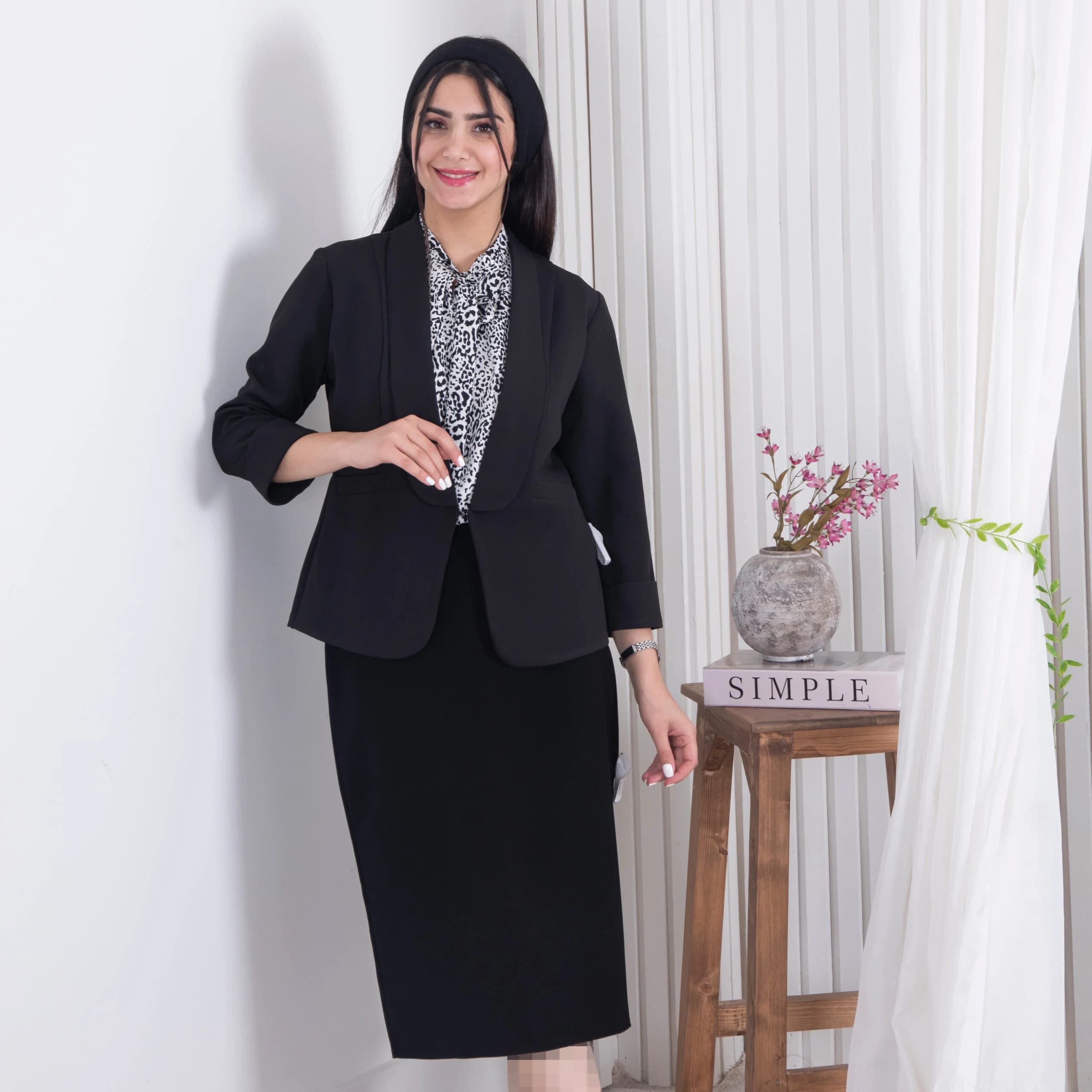 ست کت و شومیز یقه گره ای BENITA — تصویر ۳