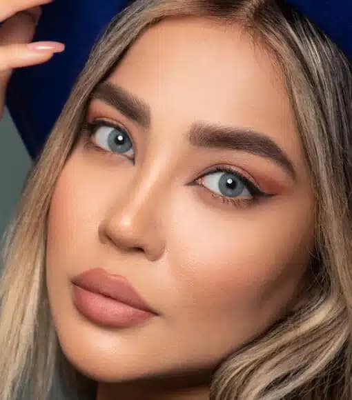 لنز آبی اُپتی کالر روبی بلو | Opti-Color Ruby Blue contact lenses