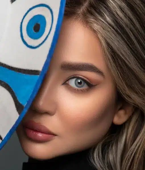 لنز آبی اُپتی کالر ریتا لایت بلو | Opti-Color Rita Light Blue Lenses — تصویر ۴