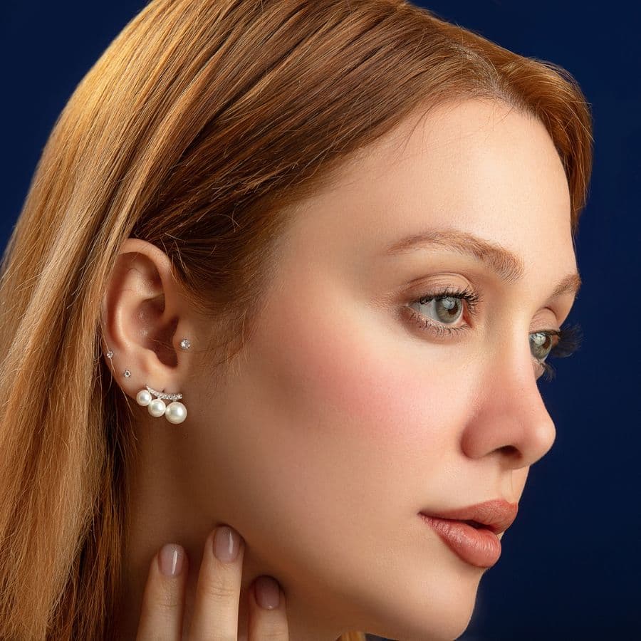 گوشواره نقره با مروارید