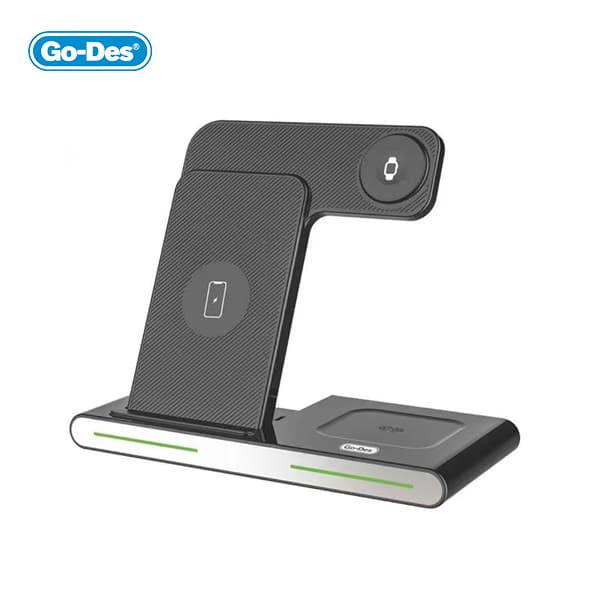 شارژر وایرلس گوشی،ساعت و ایرپاد گودس مدل GO-DES GD-WL383 — تصویر ۵