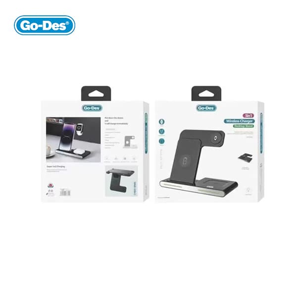 شارژر وایرلس گوشی،ساعت و ایرپاد گودس مدل GO-DES GD-WL383