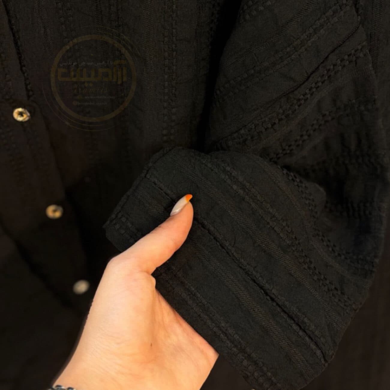 شومیز کوک دوزی مشکی — تصویر ۶
