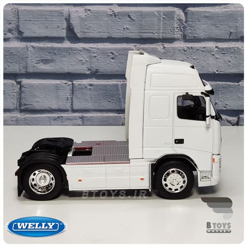 ماکت کشنده کامیون ولوو fh12 تک محور سفید ویلی (VOLVO FH12 welly)مقیاس 1/32 — تصویر ۶