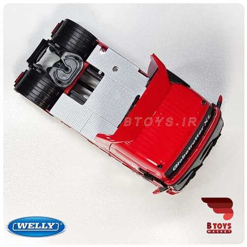 ماکت کشنده کامیون ولوو fh12 تک محور قرمز ویلی (VOLVO FH12 welly)مقیاس 1/32 — تصویر ۴