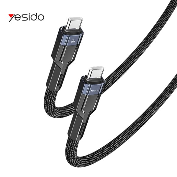 کابل شارژ TYPE-C به TYPE-C یس ای دو مدل YESIDO CA108C-C 60W 1.2m — تصویر ۳