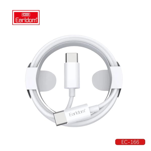 کابل فست شارژ TYPE-C به TYPE-C ارلدام مدل Earldom EC-166C-C 60W 1m — تصویر ۲
