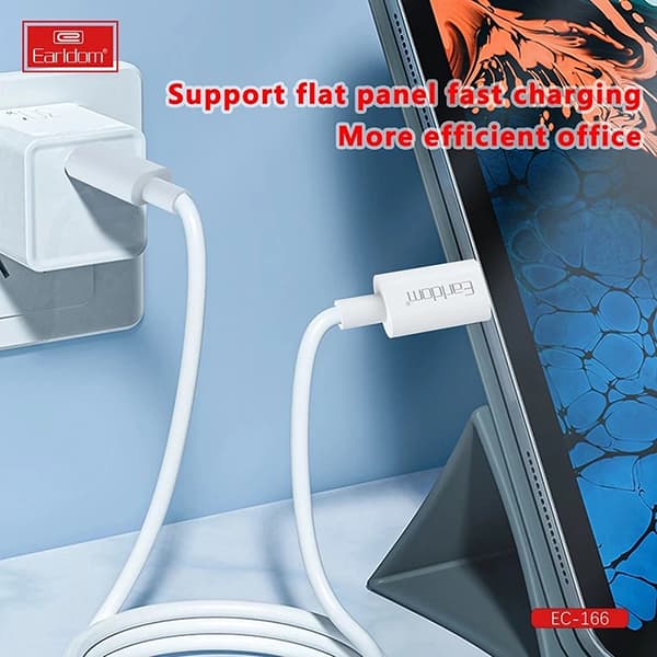 کابل فست شارژ TYPE-C به TYPE-C ارلدام مدل Earldom EC-166C-C 60W 1m — تصویر ۶