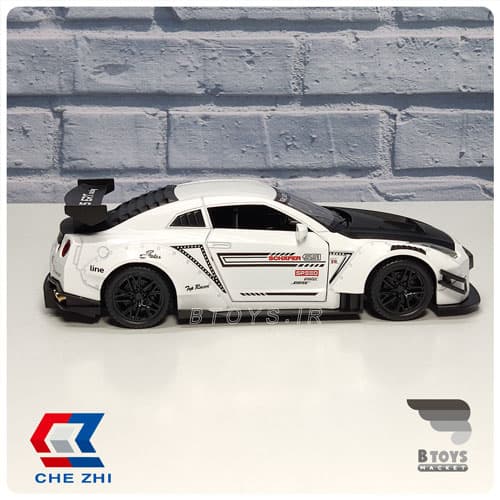 ماکت ماشین فلزی نیسان جی تی آر سفید دودزا چژی مقیاس:1/24 (NISSAN GTR Chezhi) — تصویر ۴