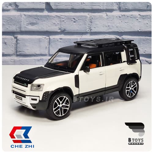 ماکت لندروور دیفندر سفید چژی (Landrover defender Chezhi)مقیاس:1/24