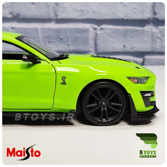 ماکت ماشین فلزی موستانگ شلبی جی تی 500 سبز( Mustang Shelby GT500 Maisto) — تصویر ۵