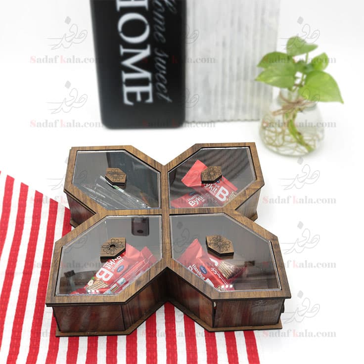 شکلات خوری چوبی لوزی