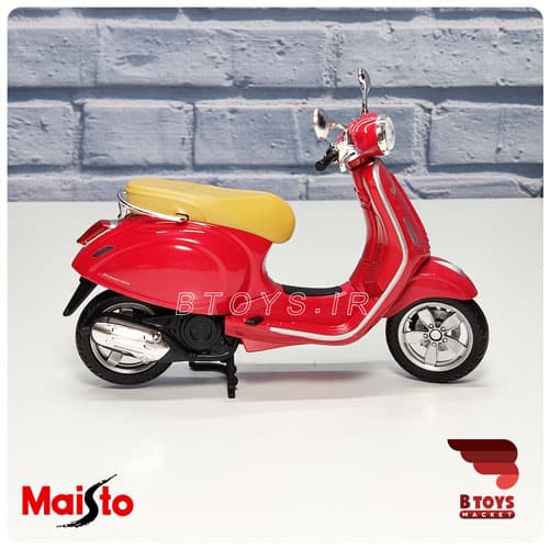 ماکت موتور فلزی وسپا قرمز(Vespa Maisto) — تصویر ۵