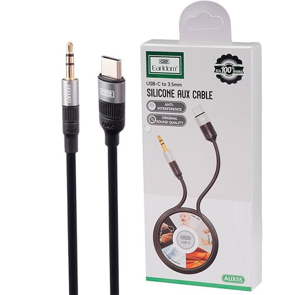 کابل تبدیل USB-C به AUX ارلدام مدل AUX55 طول 1 متر