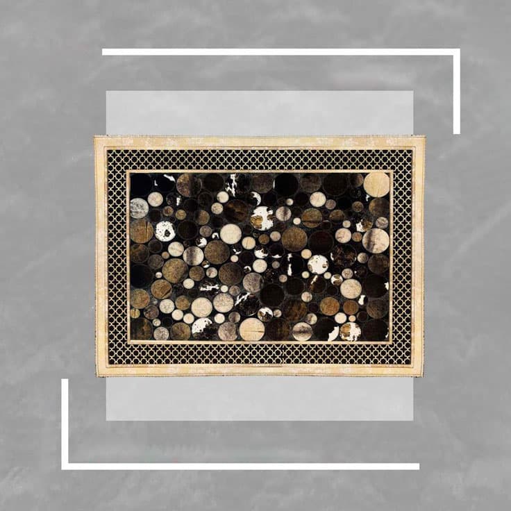 پادری مخمل مدرن پشت دات 50*80 تاپ مت