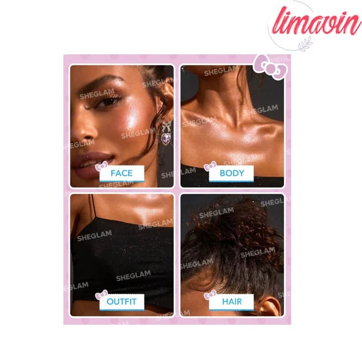 هایلایتر پودری بدن شیگلم سری هلو کیتی رنگ Kitty Glow — تصویر ۲