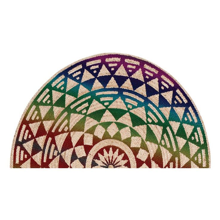 پادری مخمل نیم دایره طرح میوه و چوب 50*90 — تصویر ۷