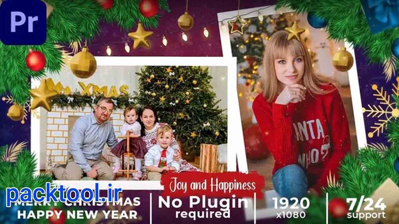 دانلود پروژه آماده پریمیر اسلایدشو کریسمس Christmas Slideshow