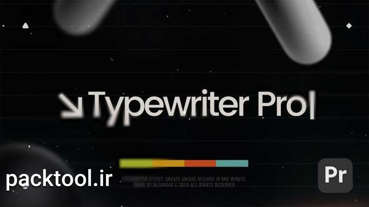 دانلود پروژه آماده پریمیر پرو متن با افکت ماشین تحریر Typewriter