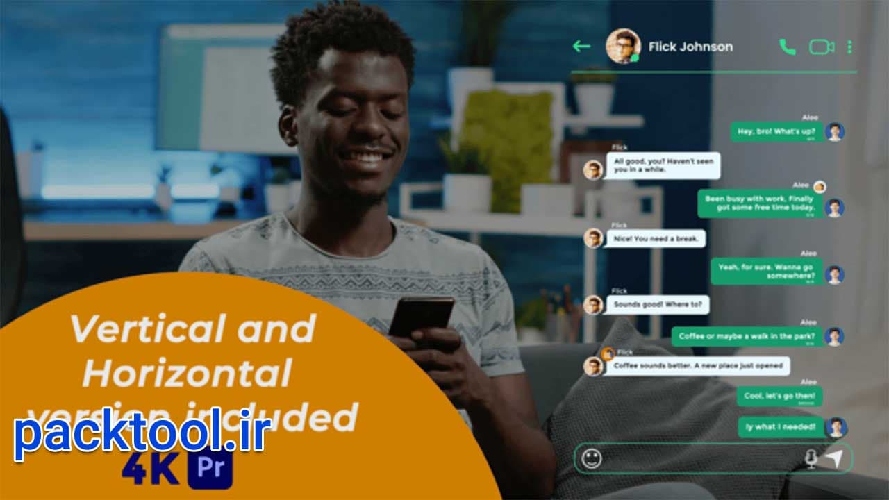 دانلود پروژه آماده پریمیر پرو ساخت و نمایش پیامک Text Messages