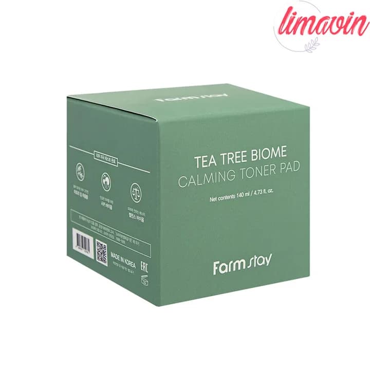 پد تونر پاککننده صورت فارم استی مدل tea tree مناسب انواع پوست حجم 70 میلیلیتر بسته 70 عددی — تصویر ۲
