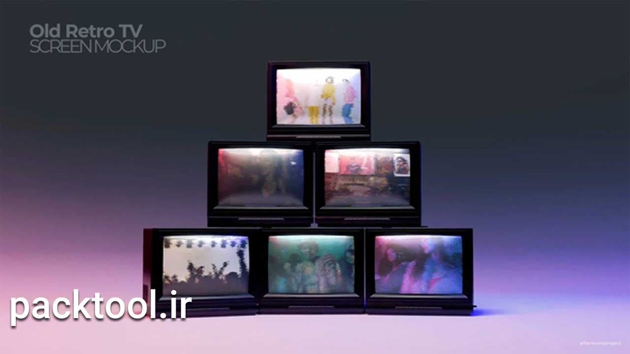 پروژه افتر افکت نمایش ویدیو روی تلویزیون قدیمی Old Retro TV Display Screen