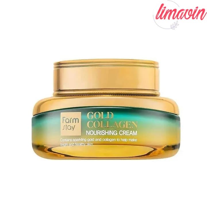 کرم ضد چروک صورت فارم استی مدل Gold Collagen مناسب برای انوع پوست حجم 55 میلی لیتر