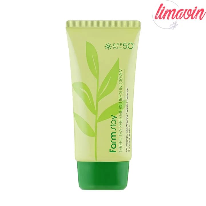 کرم ضد آفتاب بدون رنگ فارم استی SPF 50 مدل چای سبز ‌مناسب پوست‌های چرب و مختلط حجم 70 میلی‌لیتر