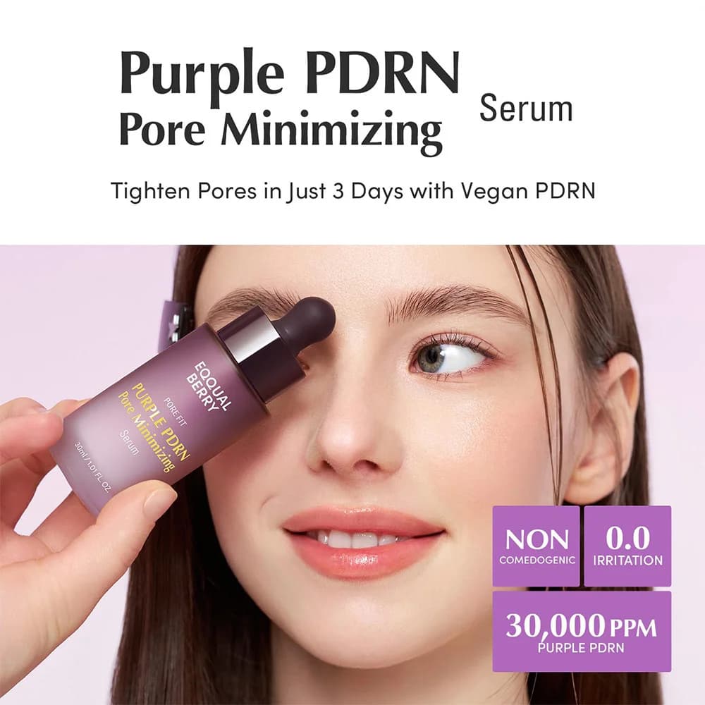 سرم کنترل منافذ PDRN بنفش اکوال بری حجم 30 میلی لیتر — تصویر ۲