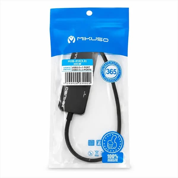 هاب 4 پورت USB2.0 و MIKUSO USB3.0 مدل HUB-010 طول 30CM — تصویر ۳
