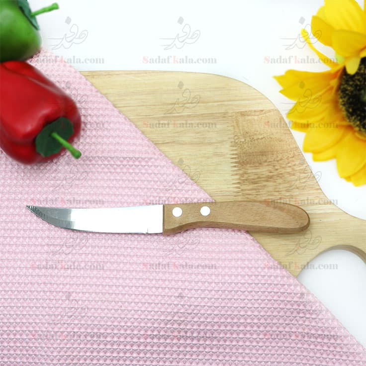 چاقو دو میخ سایز 5 دسته چوبی