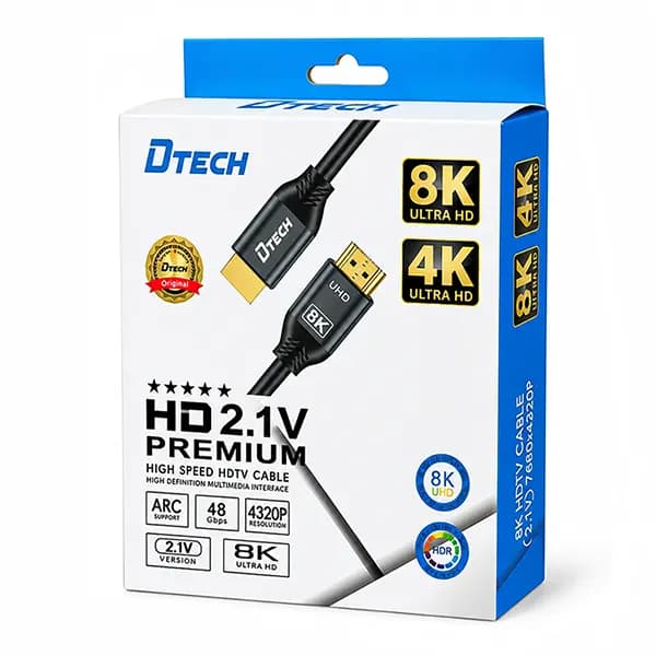 کابل DTECH HDMI 4K / V2 طول 5 متر — تصویر ۳