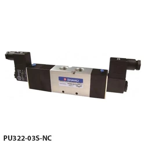 شیر برقی پنوماتیک 3/2 شاکو سایز 3/8 اینچ با کد فنی PU322-03S-NC