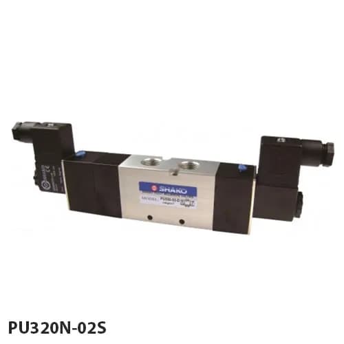 شیر برقی پنوماتیک 3/2 شاکو سایز 1/4 اینچ با کد فنی PU320N-02S