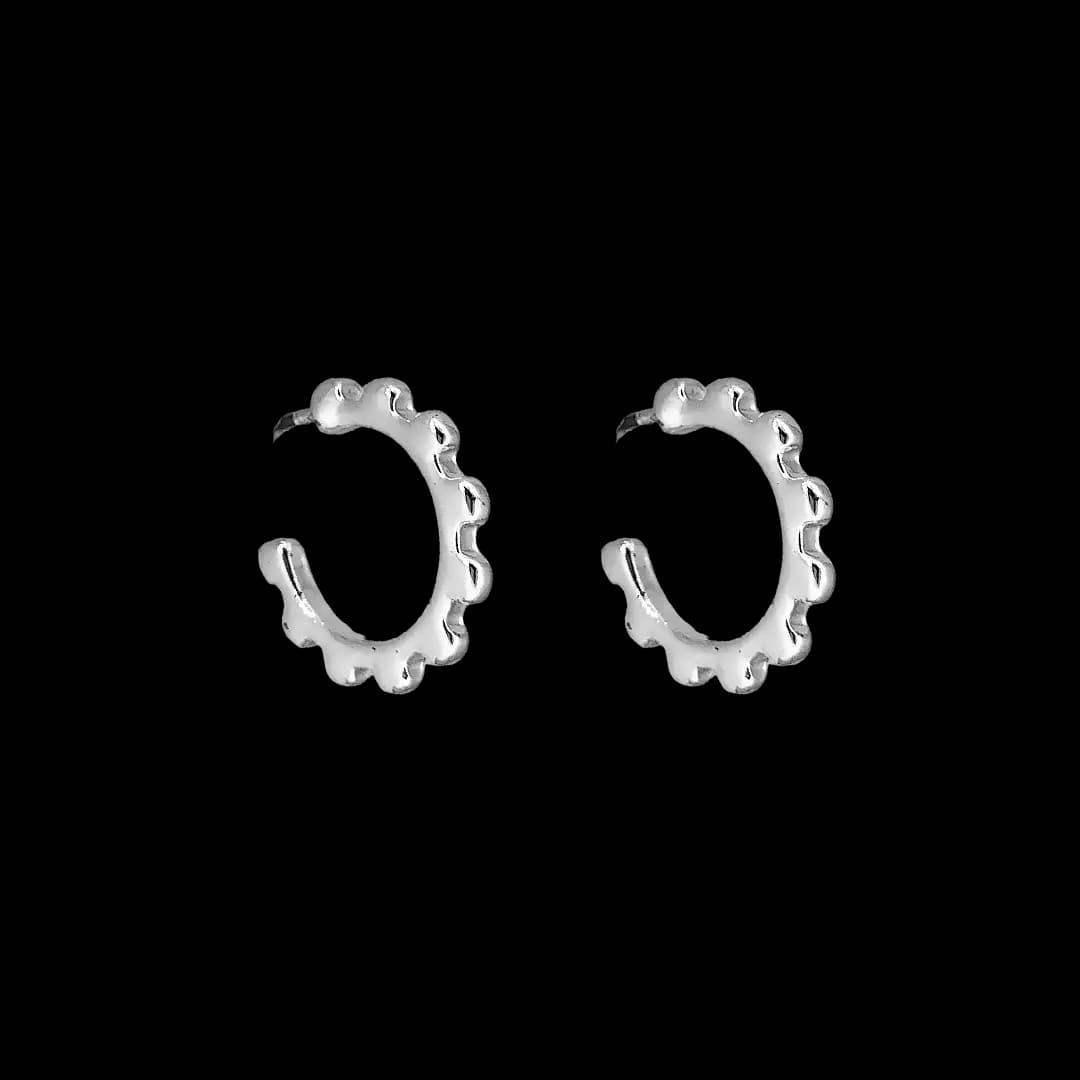 گوشواره میخی نیمحلقه طرح چرخدنده (Gear Hoop)