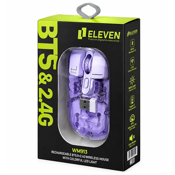 ماوس شفاف Bluetooth & wireless شارژی ایلون مدل WM913 — تصویر ۲