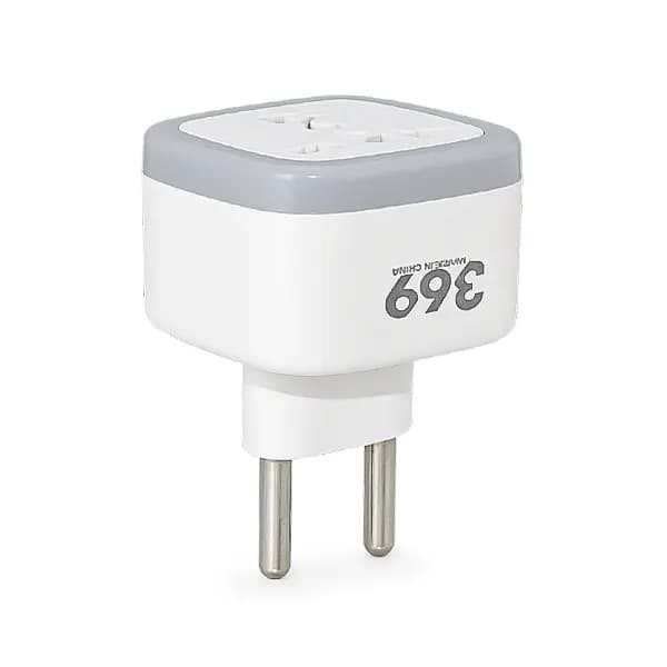 تبدیل برق 3 به 2 چراغ دار TB-369 مدل A01 مغزی برنجی — تصویر ۴