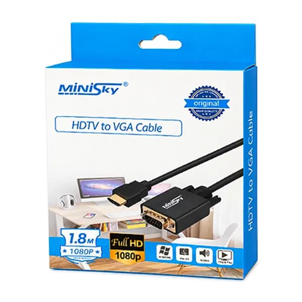 کابل تبدیل HDMI به VGA برددار طول 1.8 متر — تصویر ۳