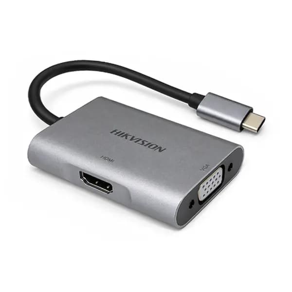 تبدیل تایپ سی به HDMI و HIKVISION VGA مدل DS-1DS04 اورجینال — تصویر ۲