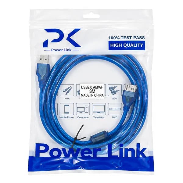 کابل افزایش طول USB شیلد دار PK طول 3 متر — تصویر ۳